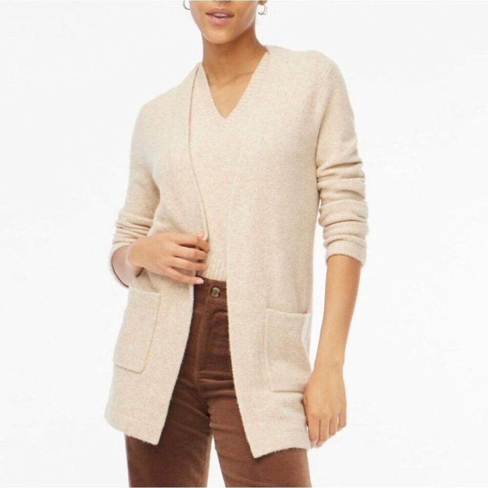 J. Crew Long Open Cardigan Sweater in Extra-Soft yarn size S new with tag